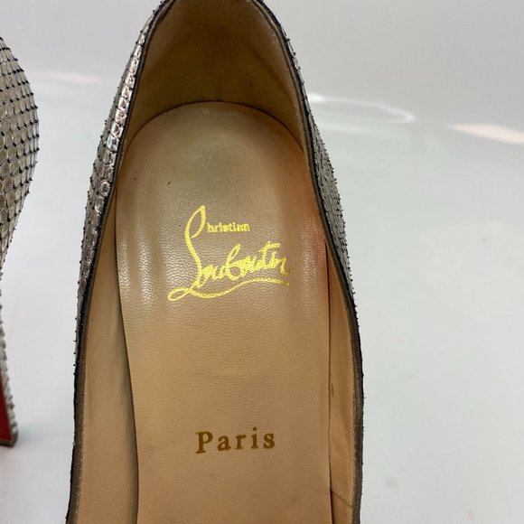 🌷❤️🔥SPRING SALE 🔥 FINAL PRICE🌷💥Christian Louboutin Lady Peep 150 Python 39 - Picture 3 of 12